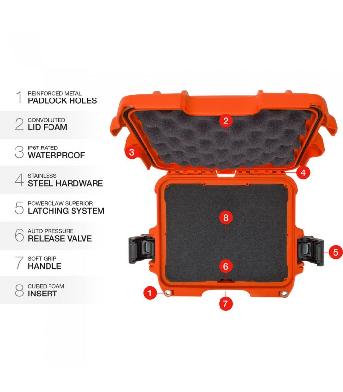 هارد کیس پددار نانوک مدل Nanuk 905 رنگ نارنجی
