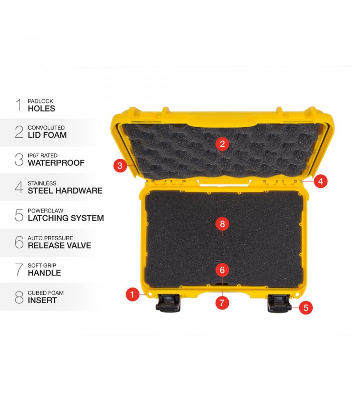 هارد کیس پددار نانوک مدل Nanuk 909 رنگ زرد