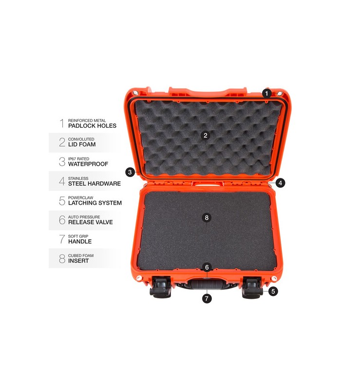 هارد کیس پددار نانوک مدل Nanuk 918 رنگ نارنجی