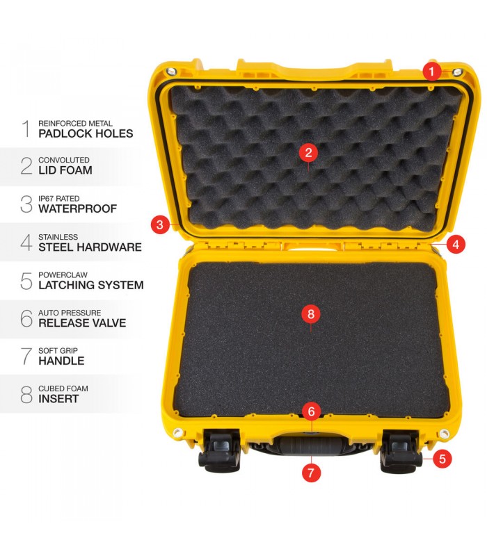 هارد کیس پددار نانوک مدل Nanuk 918 رنگ زرد