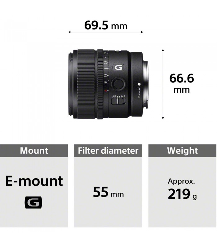 لنز سونی مدل E 15mm f/1.4 G