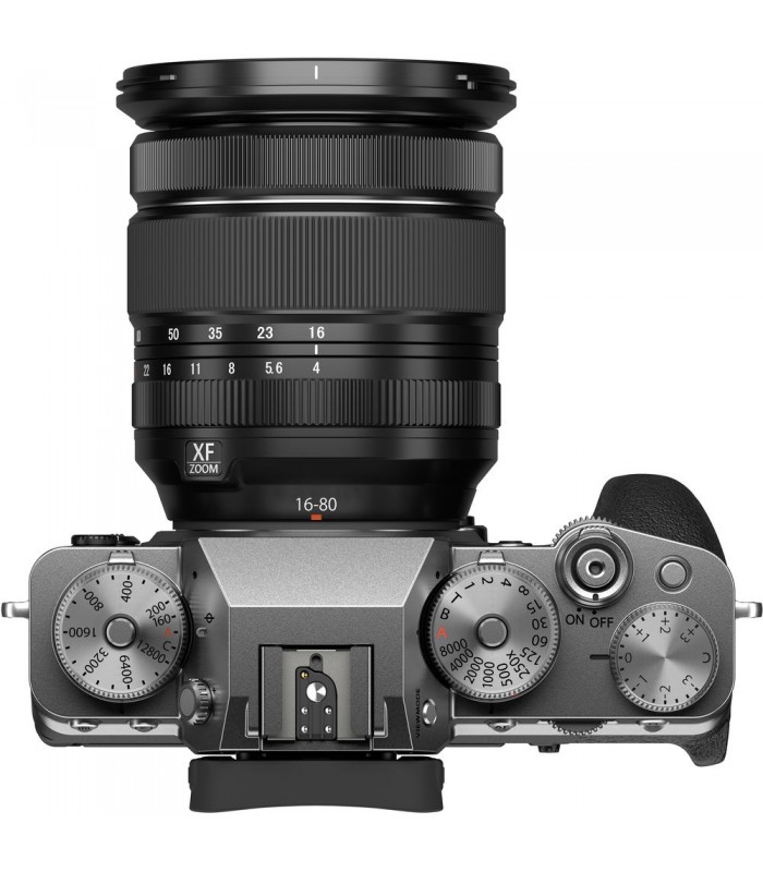 دوربین بدون آینه فوجی فیلم مدل Fujifilm X-T4 رنگ نقره‌ای به همراه لنز ۸۰-۱۶ میلی‌متری