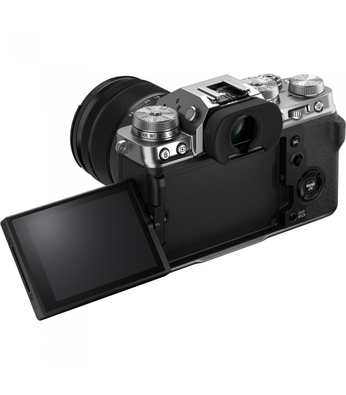 دوربین بدون آینه فوجی فیلم مدل Fujifilm X-T4 رنگ نقره‌ای به همراه لنز ۸۰-۱۶ میلی‌متری