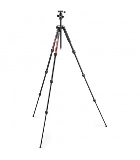 سه‌پایه آلومینیمی مانفروتو مدل Manfrotto Element MII به همراه بال هد رنگ قرمز