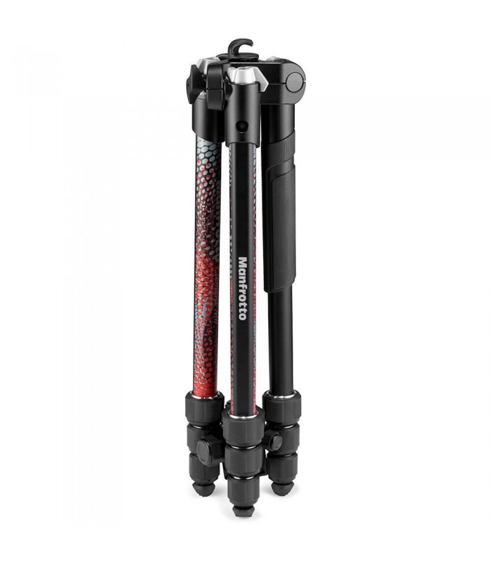سه‌پایه آلومینیمی مانفروتو مدل Manfrotto Element MII به همراه بال هد رنگ قرمز