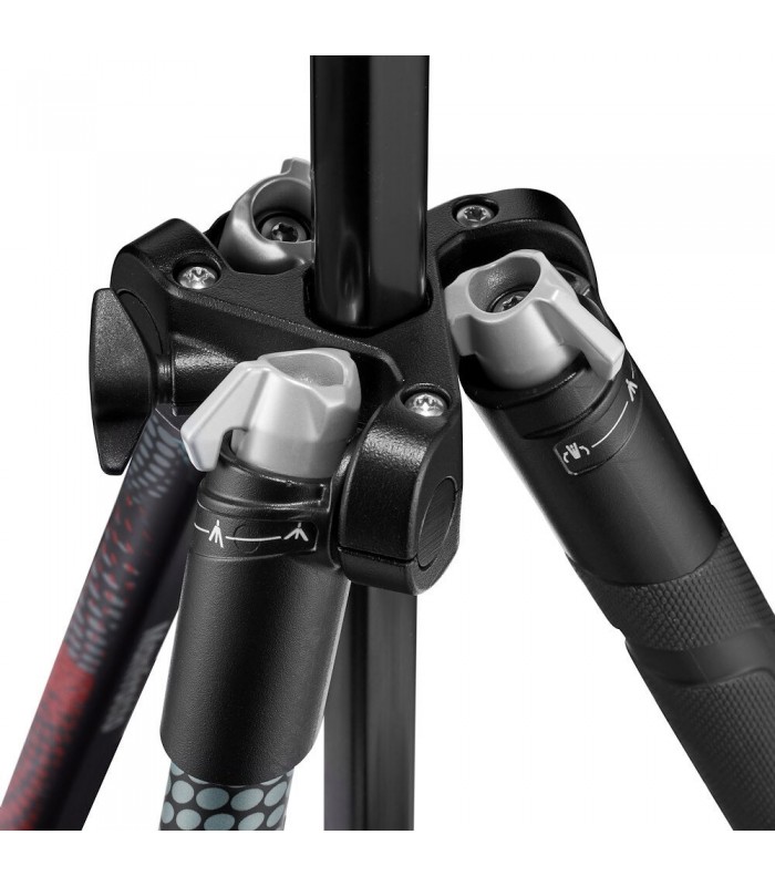 سه‌پایه آلومینیمی مانفروتو مدل Manfrotto Element MII به همراه بال هد رنگ قرمز