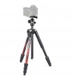 سه‌پایه آلومینیمی مانفروتو مدل Manfrotto Element MII به همراه بال هد رنگ قرمز