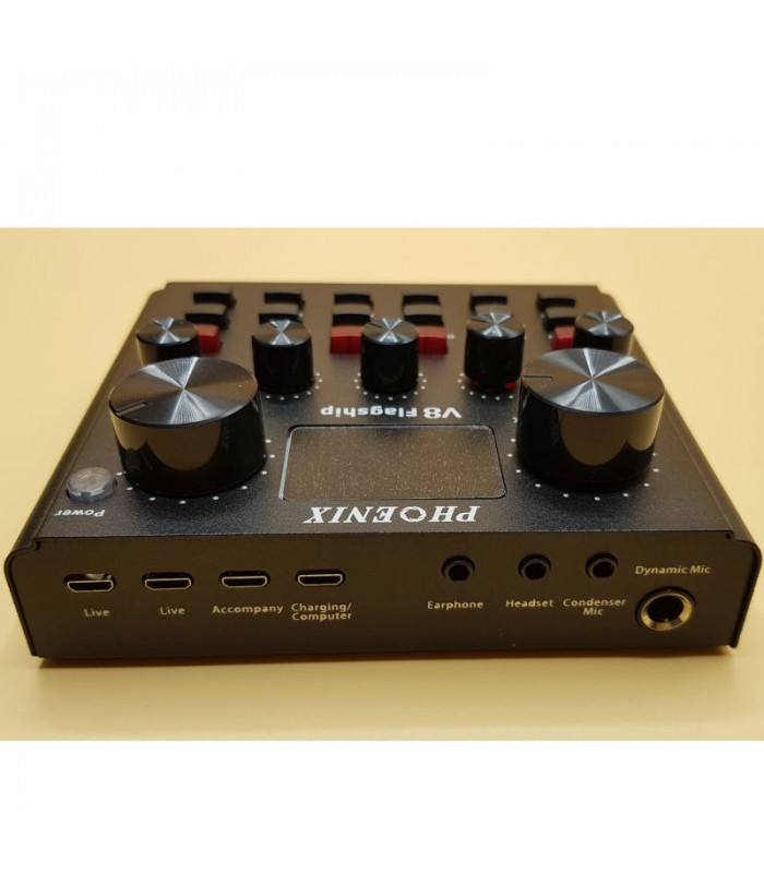 میکروفون کندانسر فونیکس مدل BM800 به‌همراه کارت صدا مدل V8