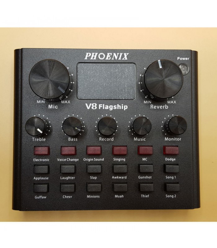 میکروفون کندانسر فونیکس مدل BM800 به‌همراه کارت صدا مدل V8