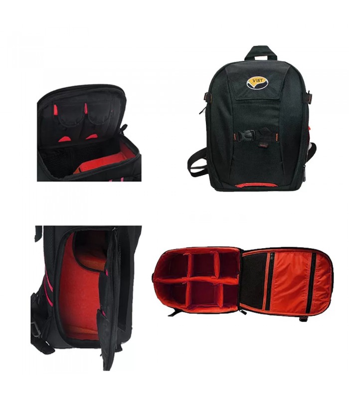 کوله‌پشتی عکاسی ویست مدل Vist VD60 رنگ مشکی-قرمز