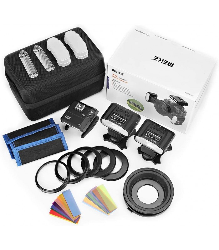 کیت رینگ فلاش ماکرو Meike مدل MK-MT24II _مخصوص دوربین های کانن