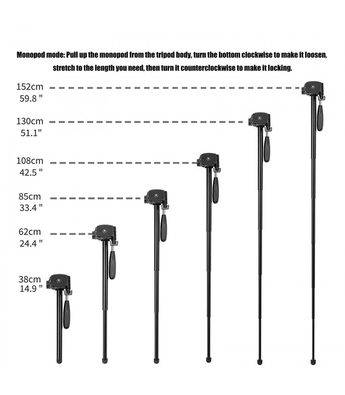 سه پایه آلومینیمی زومی مدل ZOMEI Q222