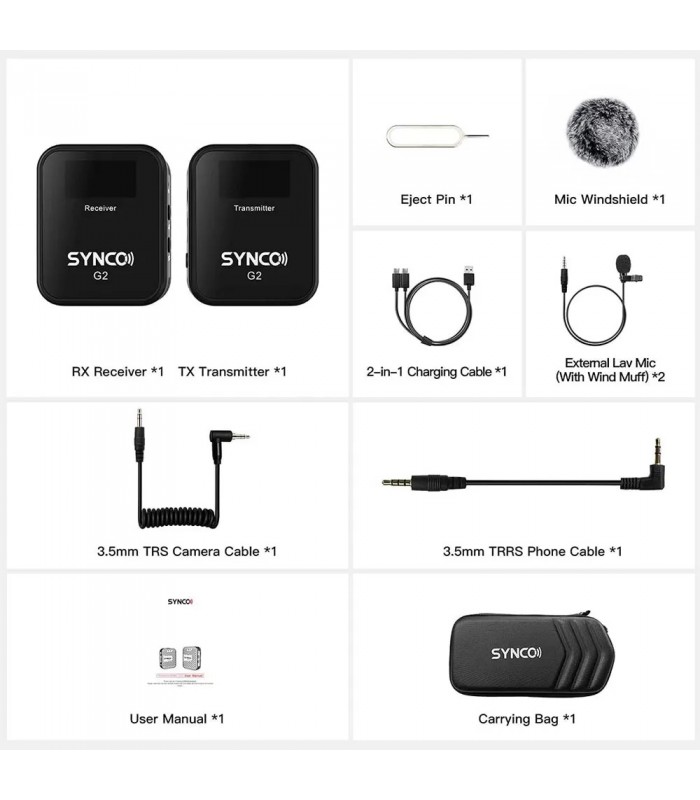 میکروفون بی‌سیم سینکو مدل SYNCO G2 A1