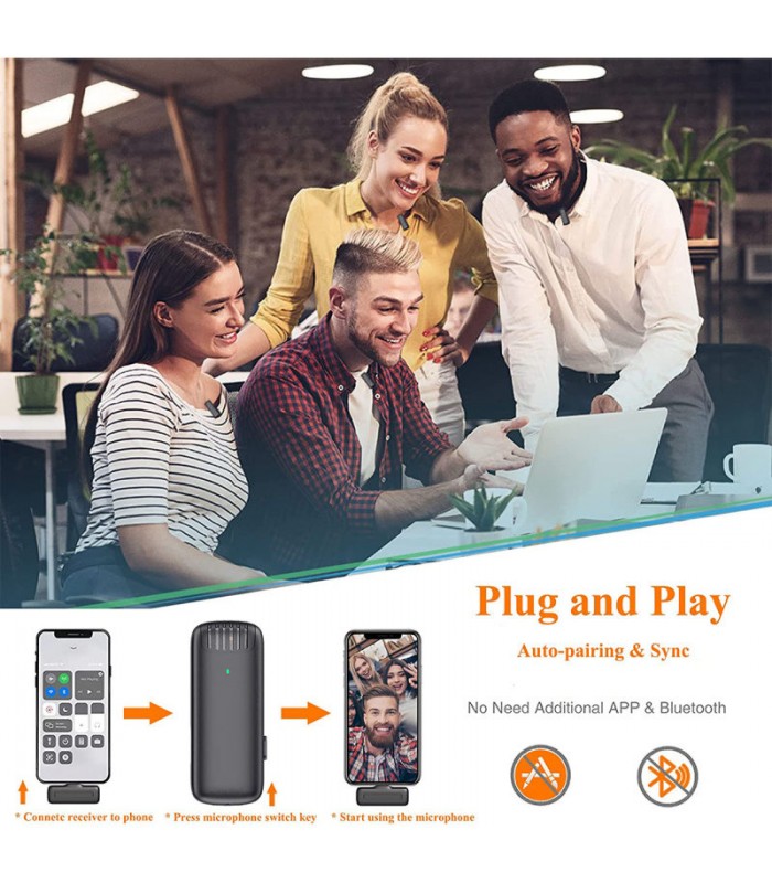 میکروفون بی‌سیم EM-2 - مناسب برای دستگاه‌های iOS