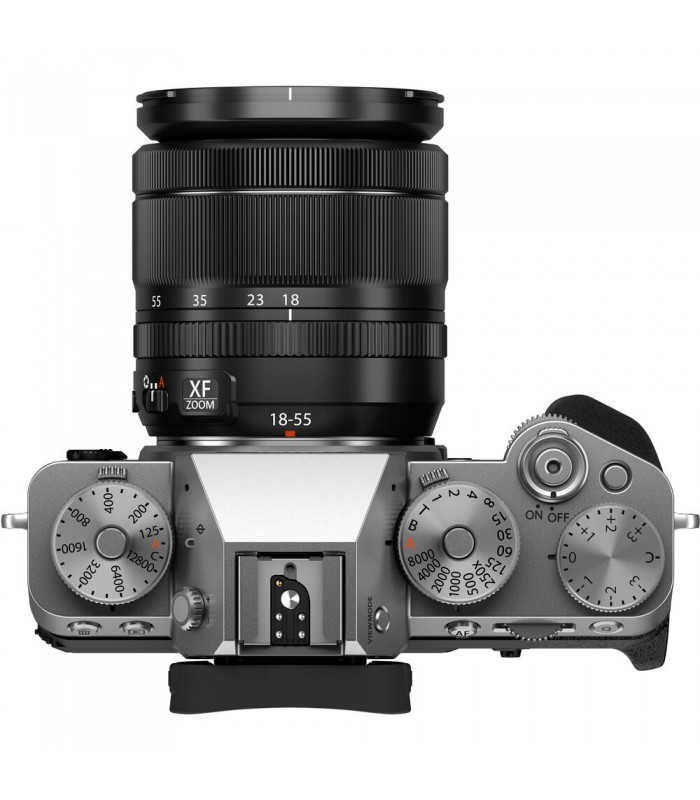 دوربین بدون آینه فوجی فیلم مدل Fujifilm X-T5 رنگ نقره‌ای همراه با لنز XF 18-55mm
