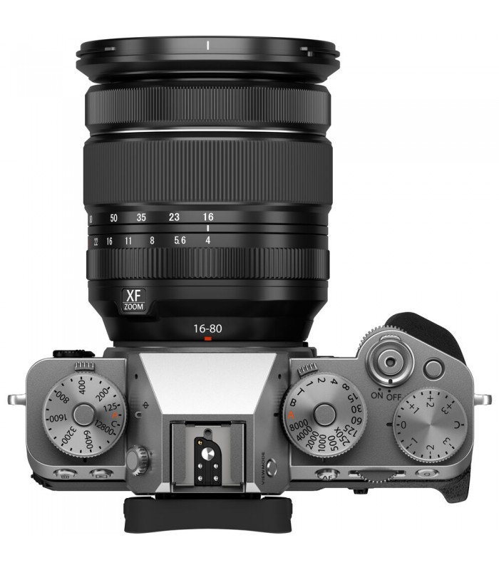 دوربین بدون آینه فوجی فیلم مدل Fujifilm X-T5 رنگ نقره‌ای همراه با لنز XF 16-80mm