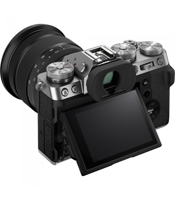 دوربین بدون آینه فوجی فیلم مدل Fujifilm X-T5 رنگ نقره‌ای همراه با لنز XF 16-80mm