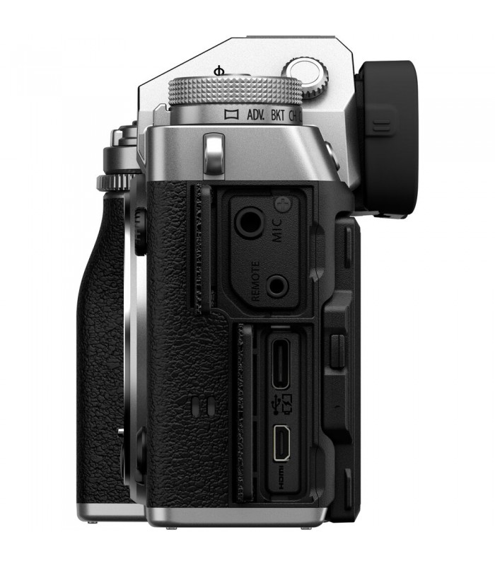 دوربین بدون آینه فوجی فیلم مدل Fujifilm X-T5 رنگ نقره‌ای همراه با لنز XF 16-80mm