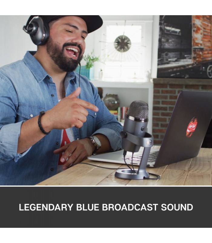 میکروفون کاندنسر مولتی پترن بلو مدل Blue Yeti Nano رنگ خاکستری