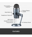 میکروفون کاندنسر مولتی پترن بلو مدل Blue Yeti Nano رنگ خاکستری