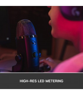 میکروفون کاندنسر مولتی پترن بلو مدل Blue Yeti X رنگ خاکستری تیره