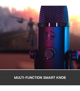 میکروفون کاندنسر مولتی پترن بلو مدل Blue Yeti X رنگ خاکستری تیره