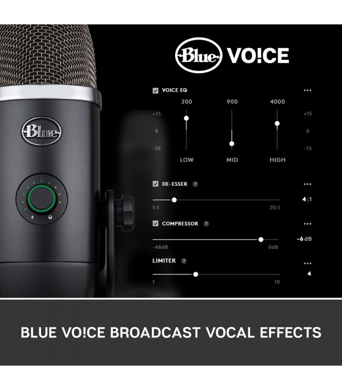 میکروفون کاندنسر مولتی پترن بلو مدل Blue Yeti X رنگ خاکستری تیره