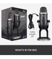 میکروفون کاندنسر مولتی پترن بلو مدل Blue Yeti X رنگ خاکستری تیره