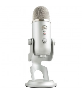 میکروفون کاندنسر مولتی پترن بلو مدل Blue Yeti رنگ نقره‌ای