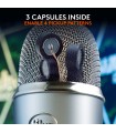 میکروفون کاندنسر مولتی پترن بلو مدل Blue Yeti رنگ نقره‌ای
