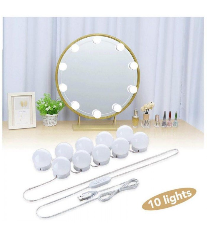 کیت لامپ دور آینه‌ای ۱۰ عددی مدل هالیوود