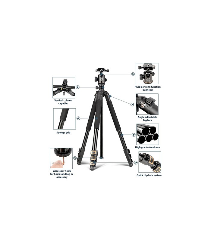 سه پایه آلومینیومی بیک مدل Beike Q298H