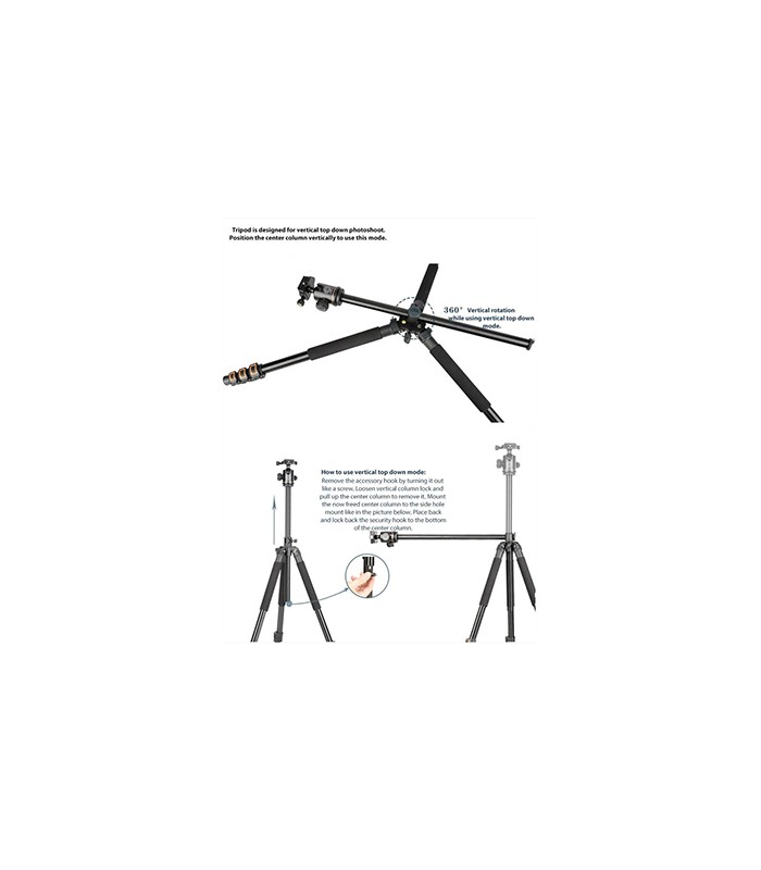 سه پایه آلومینیومی بیک مدل Beike Q298H