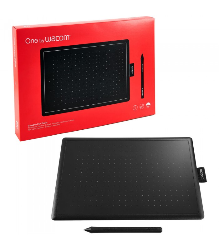 قلم نوری Wacom مدل One - CTL-672-N - Medium - رنگ مشکی