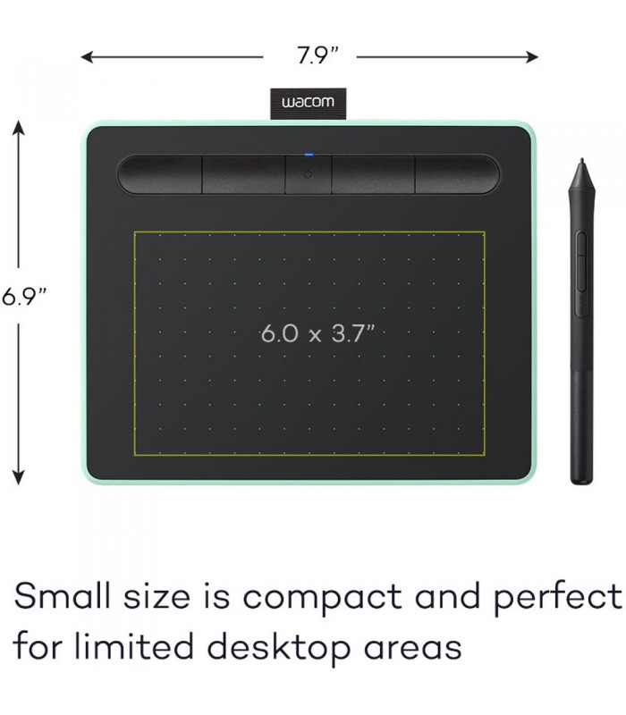 قلم نوری Wacom مدل Intuos Bluetooth - Small - CTL-4100WLE-N - رنگ سبز مغز پستهای
