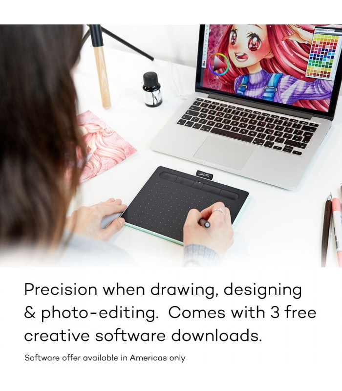 قلم نوری Wacom مدل Intuos Bluetooth - Small - CTL-4100WLK-N - رنگ مشکی