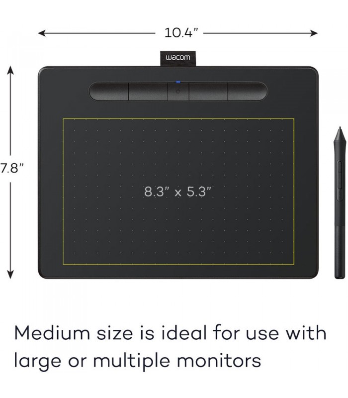 قلم نوری Wacom مدل Intuos Medium - CTL-6100K-B رنگ مشکی