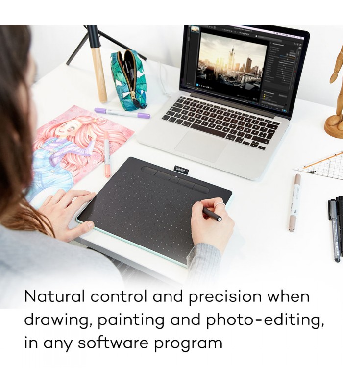 قلم نوری Wacom مدل Intuos Medium Bluetooth - CTL-6100WLK-N رنگ مشکی