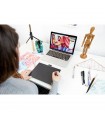 قلم نوری Wacom مدل Intuos Medium Bluetooth - CTL-6100WLKE-N رنگ سبز مغز پستهای