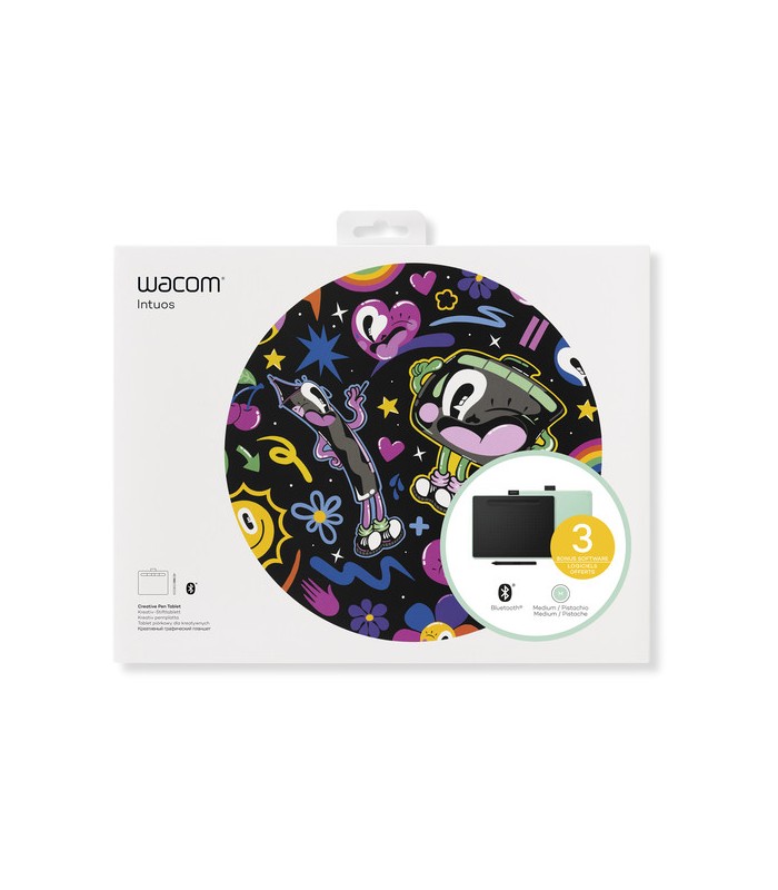 قلم نوری Wacom مدل Intuos Medium Bluetooth - CTL-6100WLKE-N رنگ سبز مغز پستهای