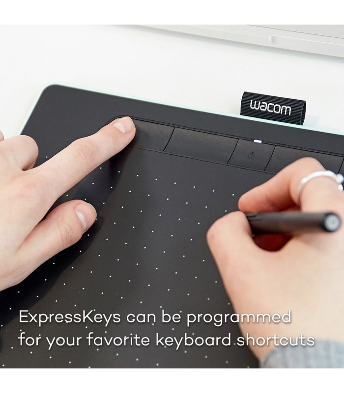 قلم نوری Wacom مدل Intuos Medium Bluetooth - CTL-6100WLKE-N رنگ سبز مغز پستهای