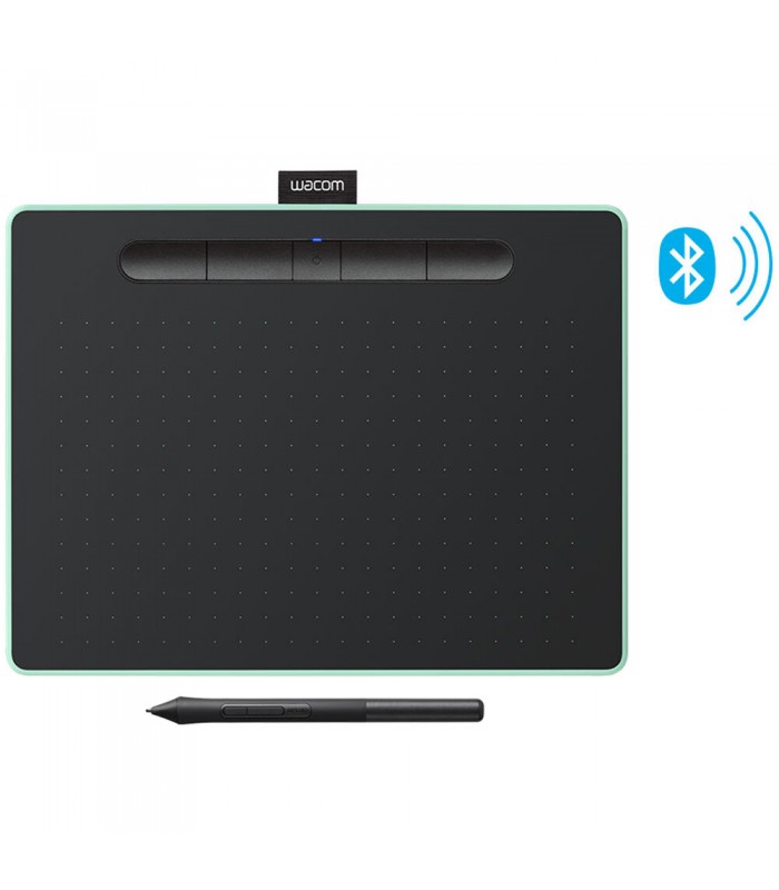قلم نوری Wacom مدل Intuos Medium Bluetooth - CTL-6100WLKE-N رنگ سبز مغز پستهای