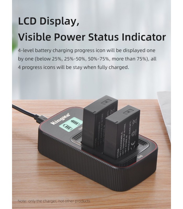 شارژر باتری Kingma مناسب برای شارژ دو باتری LP-E17