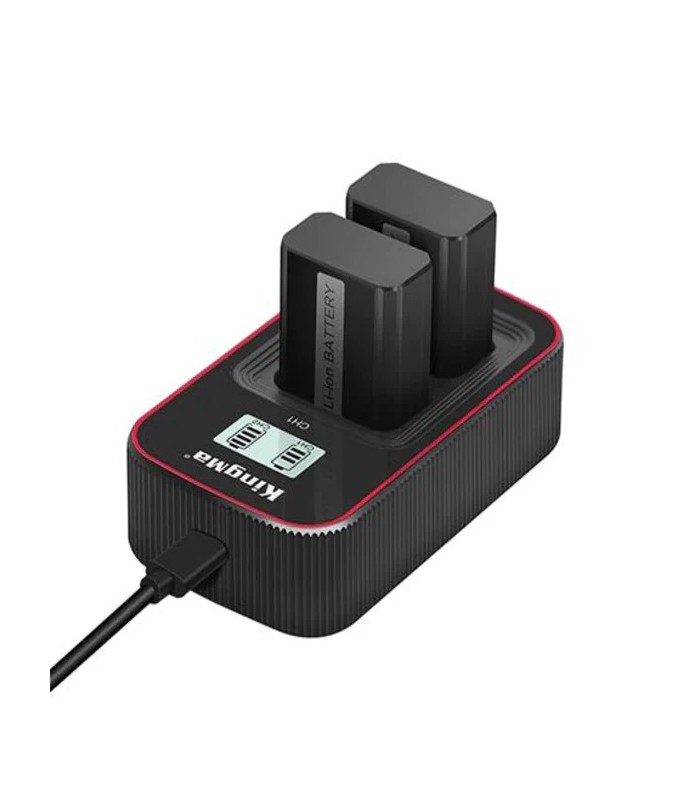 شارژر باتری Kingma مناسب برای شارژ دو باتری NP-FW50