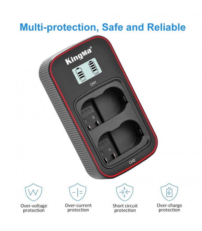 شارژر باتری Kingma مناسب برای شارژ دو باتری EN-EL15