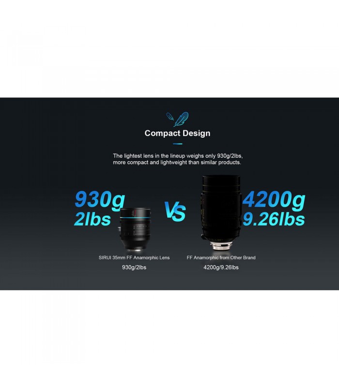 پکیج ۴ عددی لنز Sirui مدل T2.9 1.6x Full-Frame Anamorphic مانت E سونی (۳۵، ۵۰، ۷۵ و ۱۰۰ میلی‌متری)