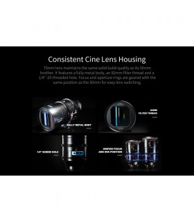 لنز Sirui 75mm T2.9 Full Frame 1.6x Anamorphic مانت E سونی