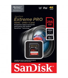 کارت حافظه سن دیسک مدل Extreme PRO SDXC UHS-I ظرفیت ۲۵۶ گیگابایت - 200MB/s