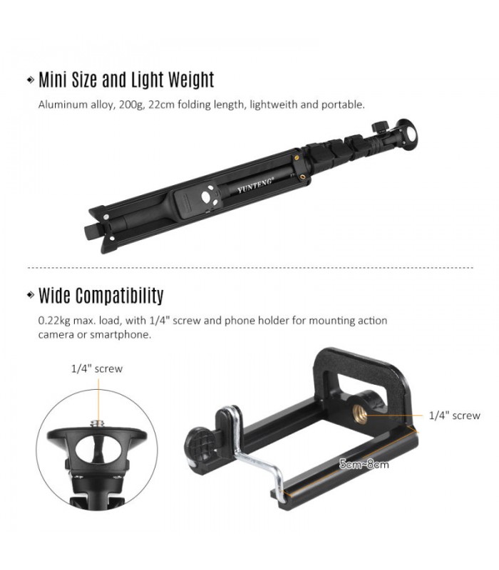 سه‌پایه یانتنگ مدل Yunteng VCT-1388