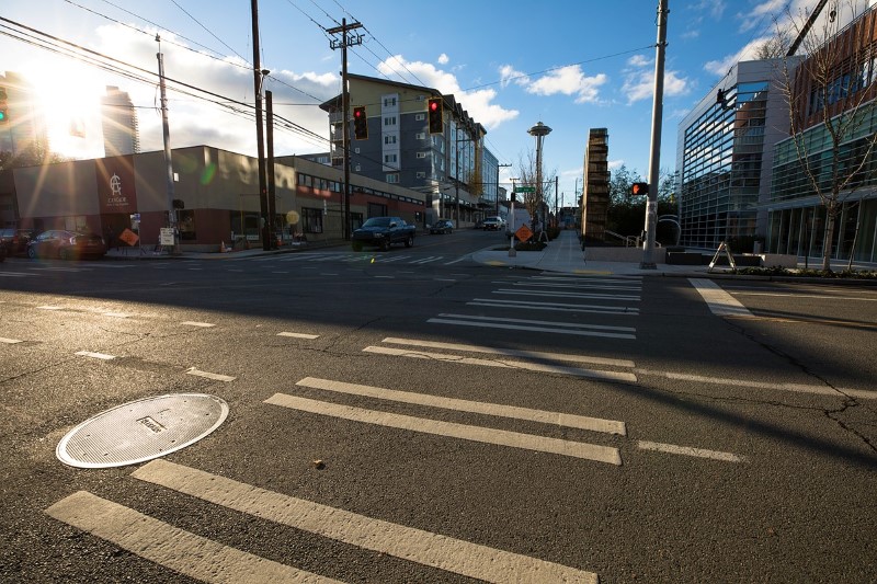 خیابان در غروب